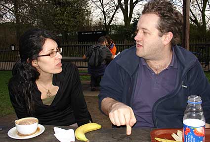 In the tea room with Alan