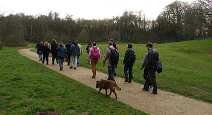 Walking through Hampstead Heath