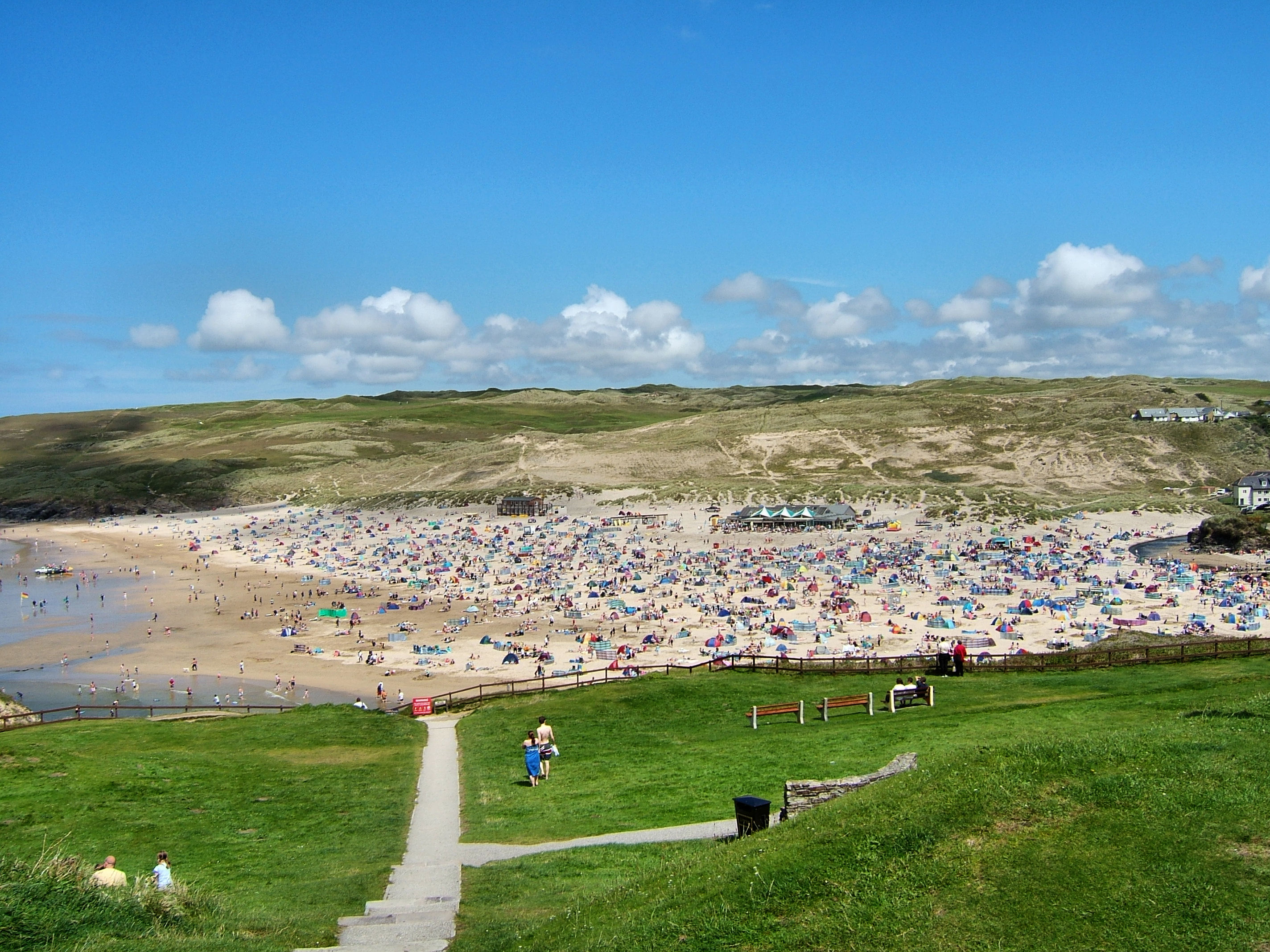 Perranpoth beach view